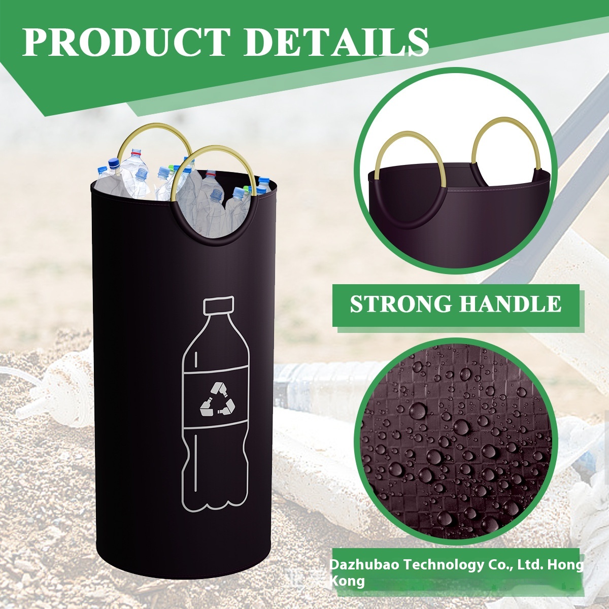 Round Multifunctional Office Outdoor Activity Trash Can