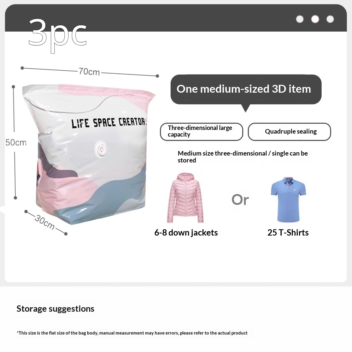 Dual Use Vacuum Compression Bags - Hand Pump And Press Storage Sacks For Clothes Quilts Household Organization