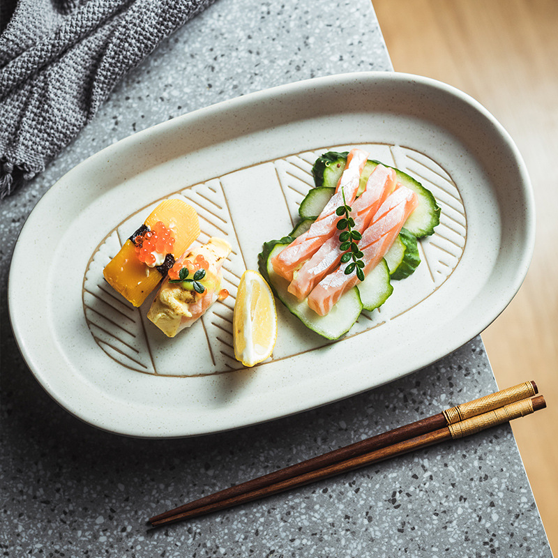 Household Stoneware Serving Plates And Tableware