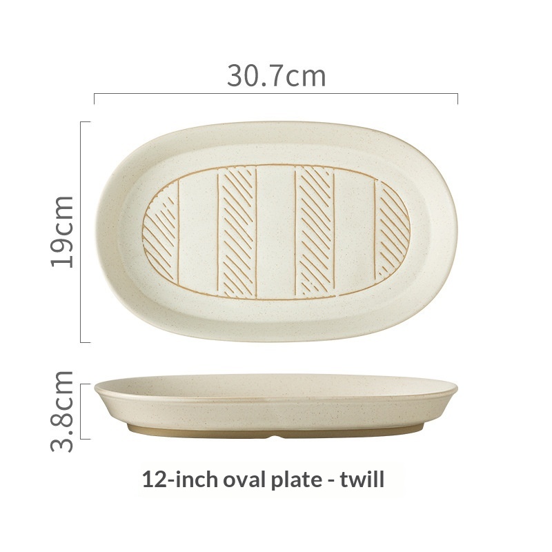 Household Stoneware Serving Plates And Tableware