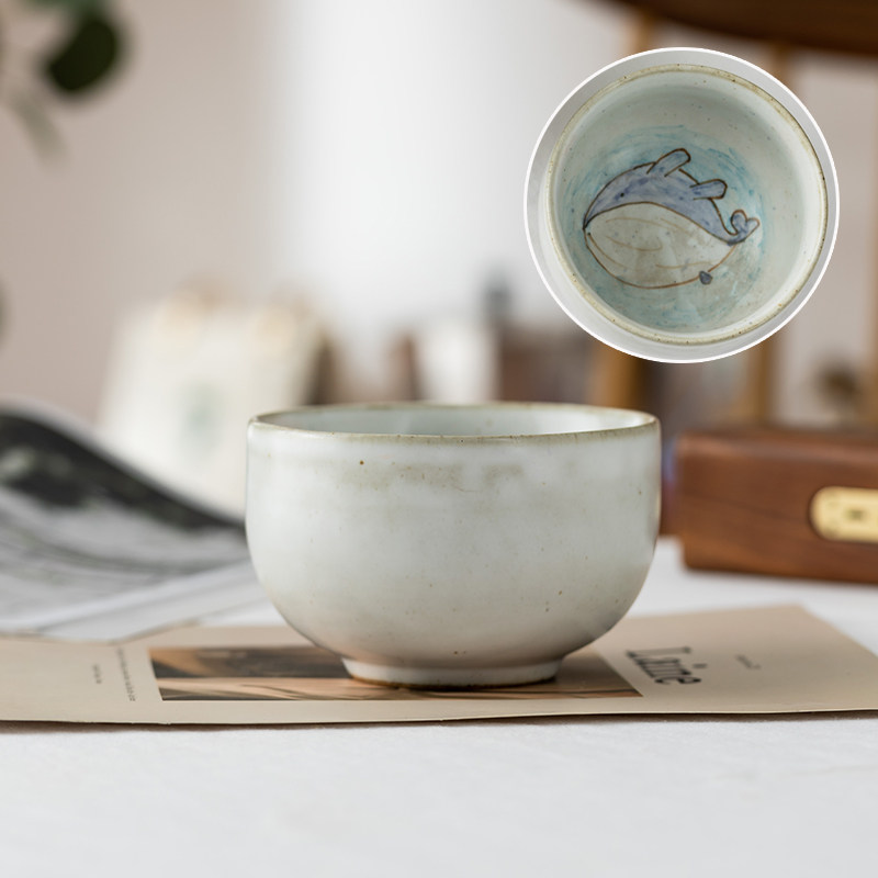 Handmade Cute Little Whale Mug Coffee Cup Instant Noodle Bowl Large Bowl Rice Plate Dinnerware Set