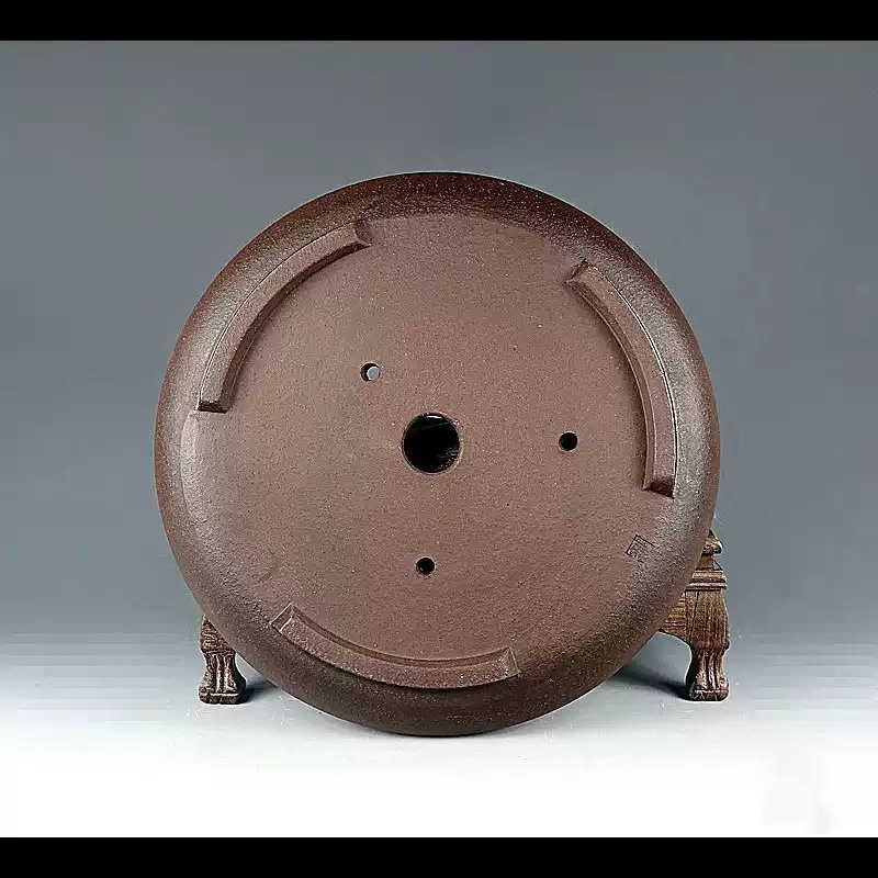 Purple Clay Round Handmade Bonsai Pot