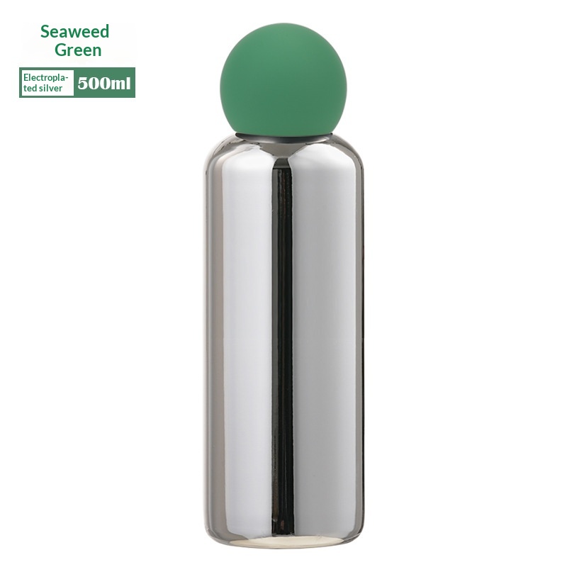 Electroplated Silver Creative Outdoor Portable Sports Stainless Steel Cup