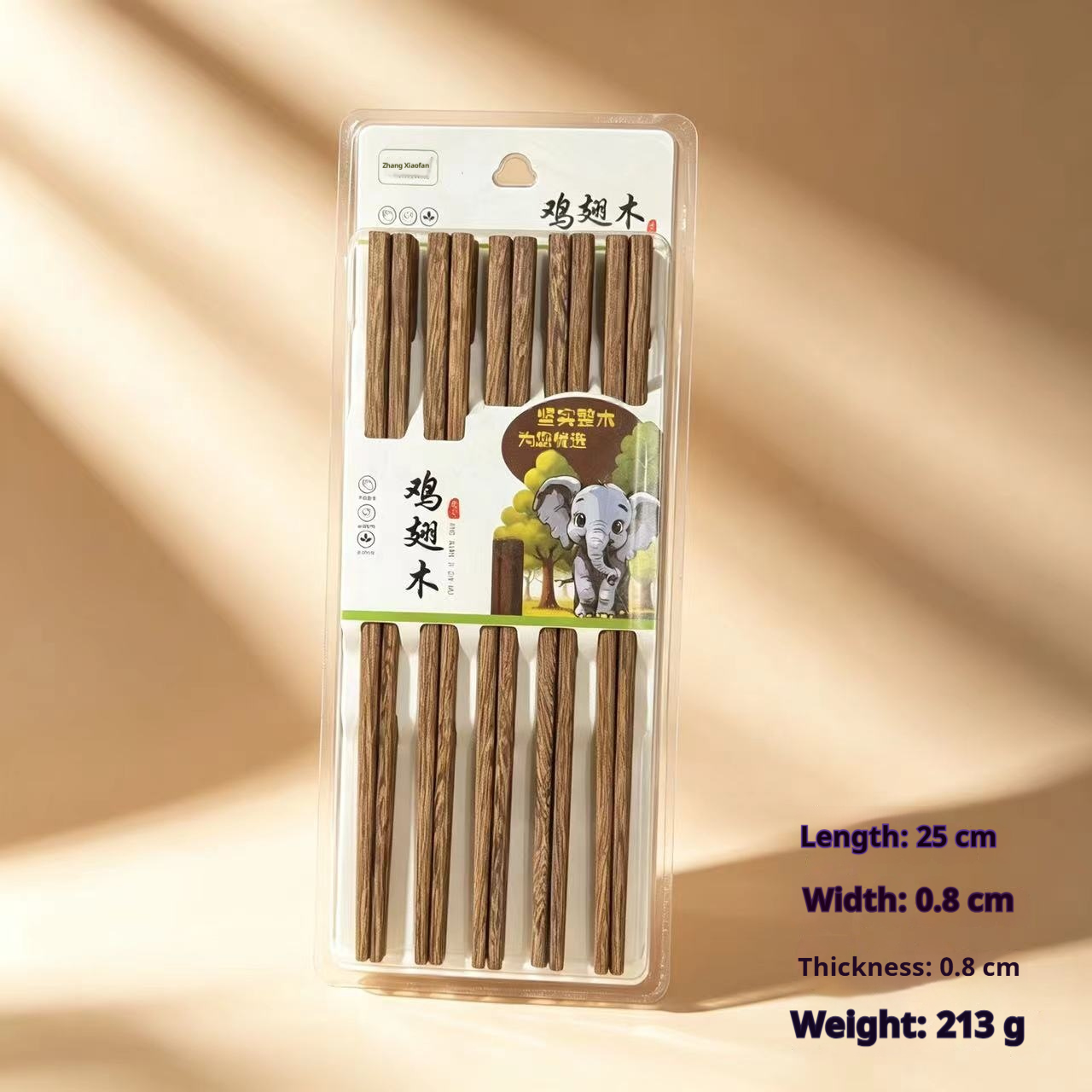 Unpainted Unwaxed Wooden Chopsticks For Home Kitchens