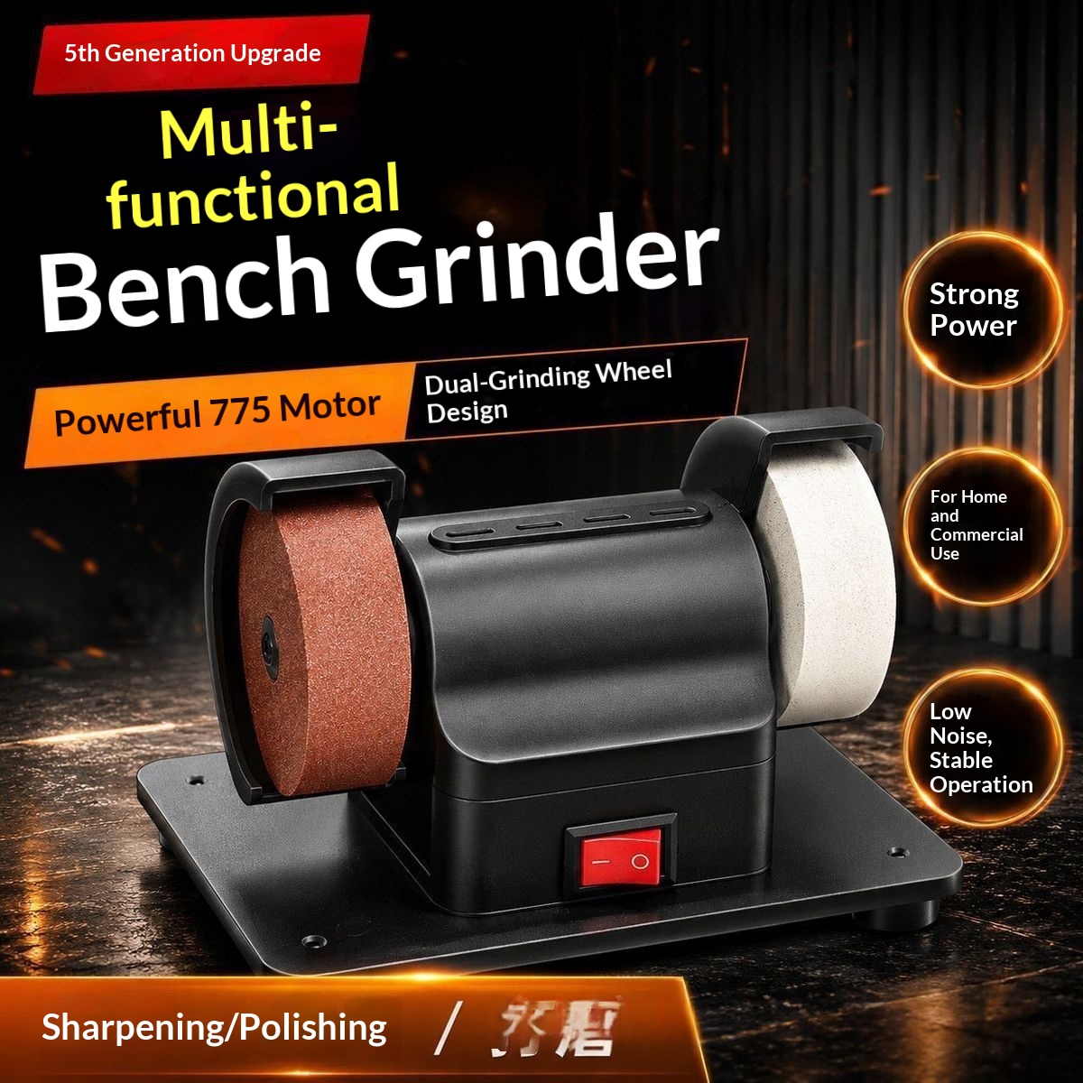 Desktop Dual-grit Grinding Machine For Home Use