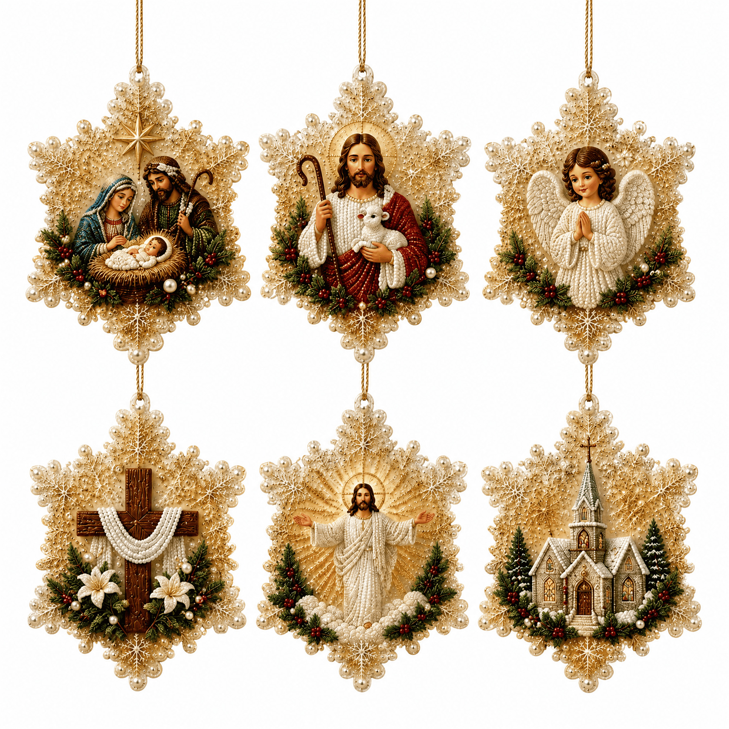 Diamond Painting Pendant Set Of 6
