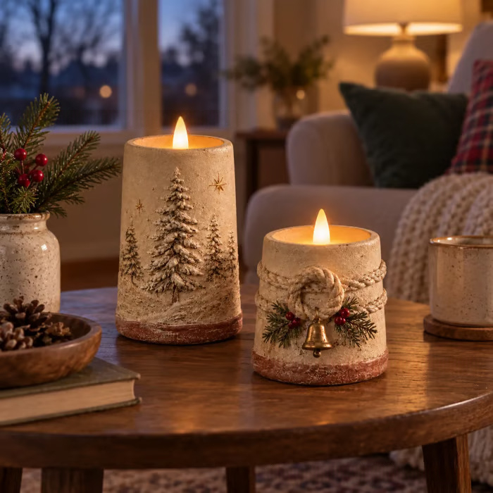 Vintage Candle Holder Resin Craft Ornament