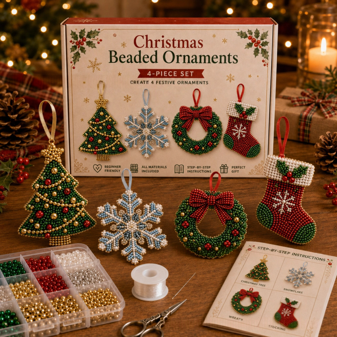 Portable Fun And Cute Christmas Beading DIY Kit