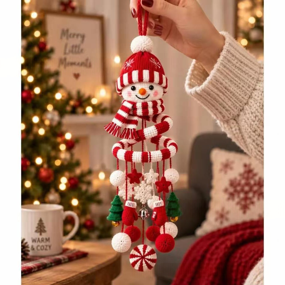 Crochet Snowman Spiral Oranment DIY Kit