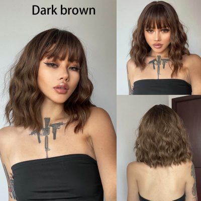 Golden Fringe Long Curly Hair