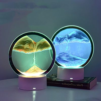 Creative 3D Quicksand Table Lamp Bedside Sub