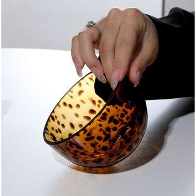 Fashion Retro Leopard Print Salad Bowl