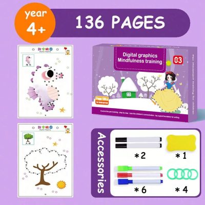 Kindergarten Erasable Pencil Control Training Book