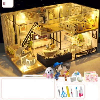 Hand-assembled Loft Villa Assembled House Model