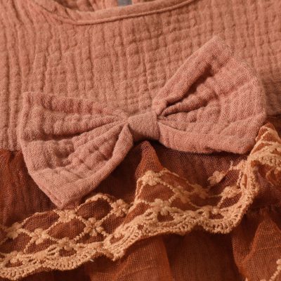Girls' Princess Sleeveless Lace Jumpsuit