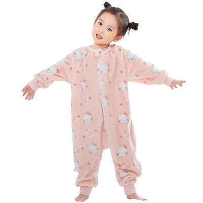 Children's Flannel Sleeping Bag One-piece Pajamas