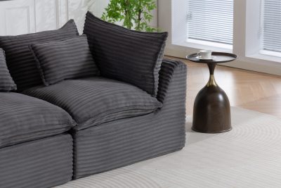 74.8" Width Cloud Couch Oversized Modular Sectional Sofa True Relax Comfy Couches Wide&Deep Seat Sofas for Living Room Furniture Sets, Corduroy Fabric,2Seat