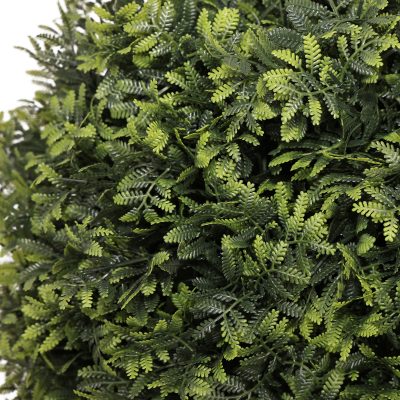 22in Artificial Topiary Boxwood Ball Trees – Faux Evergreen Potted Shrubs for Porch, Patio, Entryway, or Indoor Living Room Decor, 2pcs/set