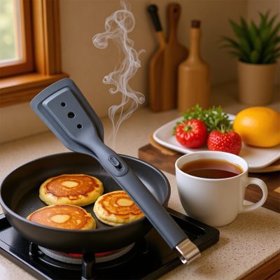 2-in-1 Silicone Spatula Tongs  11.6 Inch Heat-Resistant Kitchen Turner With Non Slip Locking Handle, Non Scratch Food Flipping Clamp For Steak, Fish, Eggs, Pancakes & More, Perfect For Home,