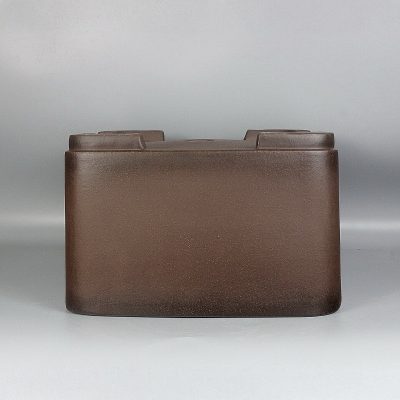 All-handmade Antique-style Square Purple Clay Flower Pot